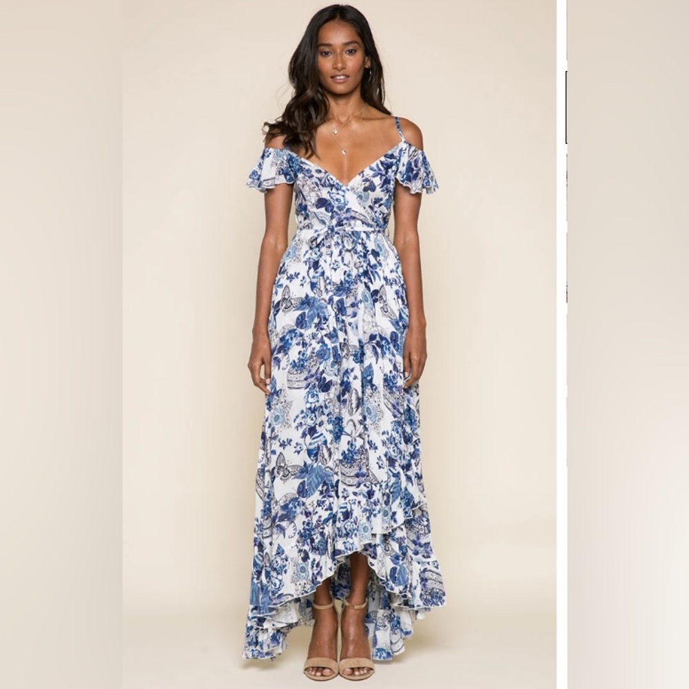 Anthropologie Raga Meet In Capri Faux Wrap Dress Size M NWT